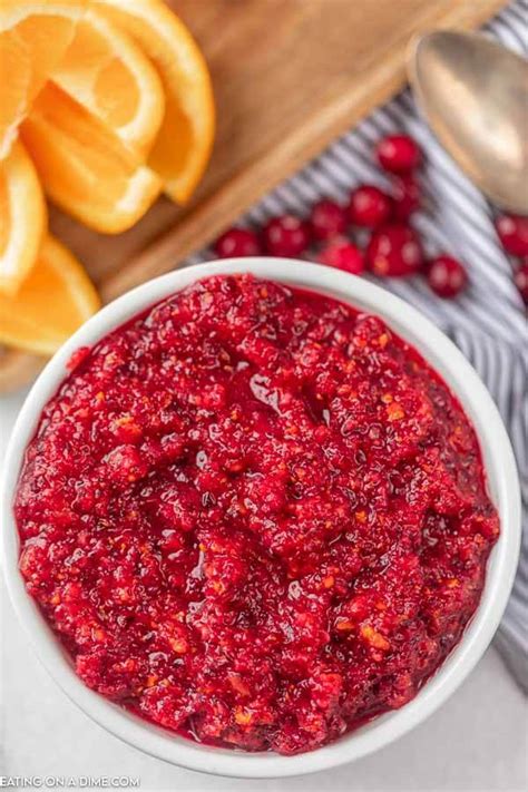 Fresh Cranberry Relish with Only 3 Ingredients