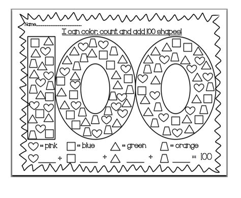 100th day of school coloring pages {Printable Kids Super Day}