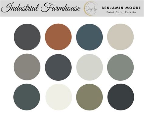 Industrial Farmhouse Paint Color Scheme Premade Paint - Etsy