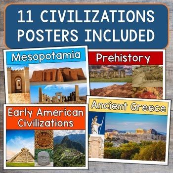 Ancient Civilizations Posters and Timeline Bundle by Mr and Mrs Social ...