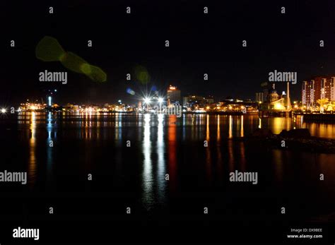 Makassar City, Indonesia in the night Stock Photo - Alamy