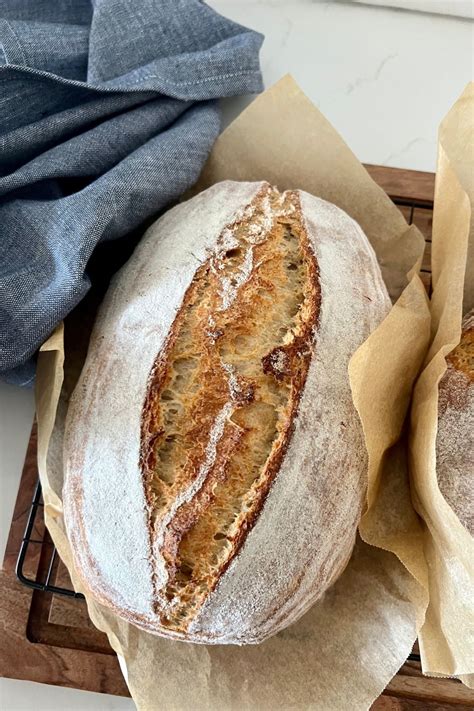 Rustic Sourdough Bread [easy no knead method] - The Pantry Mama