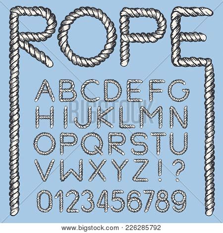 Nautical Rope Font. Vector & Photo (Free Trial) | Bigstock