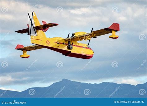 View of Fire Fighting Airplane in the Air. Editorial Stock Image ...