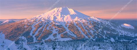 Mt. Bachelor Sunrise Panoramic Landscape Photo - Oregon Panos