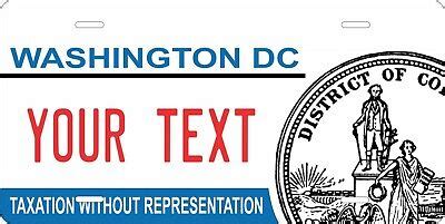 Washington DC 2017 License Plate Personalized Auto Bike Motorcycle Tag ...