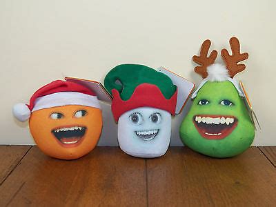 Annoying Orange Marshmallow & Pear Talking Christmas Holiday Stuffed ...