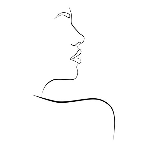 Premium Vector | Portrait A shadow Female face continuous drawing of lines