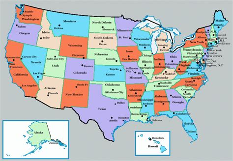 Printable States And Capitals