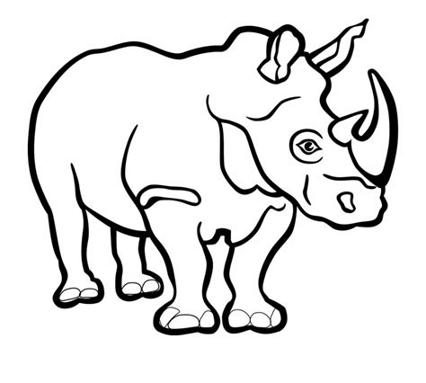 Free Rhino Clipart Black And White, Download Free Rhino Clipart Black ...