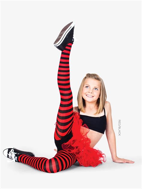 Girls Striped Tights - Child Footed Tights | Discount Dance Supply 4710 ...