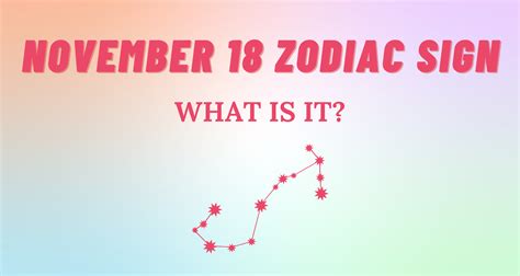 November 18 Zodiac Sign Explained | So Syncd