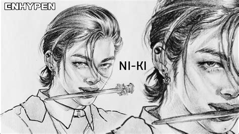 [ENHYPEN] Drawing Ni-Ki dark blood concept/speed drawing- Rini8sh - YouTube