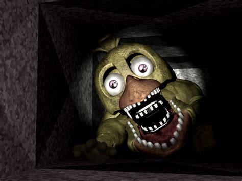 Unwithered Chica in Vent by Nightmar3Nightmar3 on DeviantArt