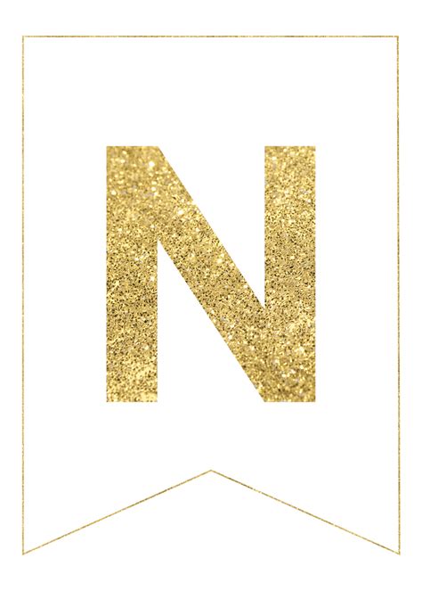 Gold Free Printable Banner Letters - Paper Trail Design | Printable ...