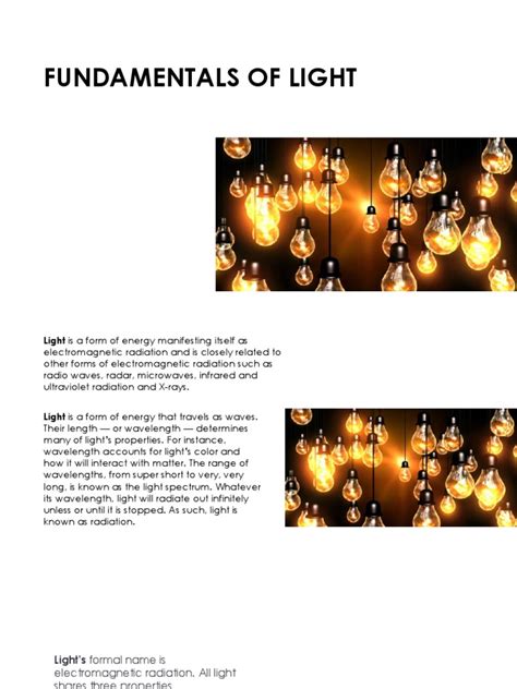 Fundamental of Light | PDF | Light | Color