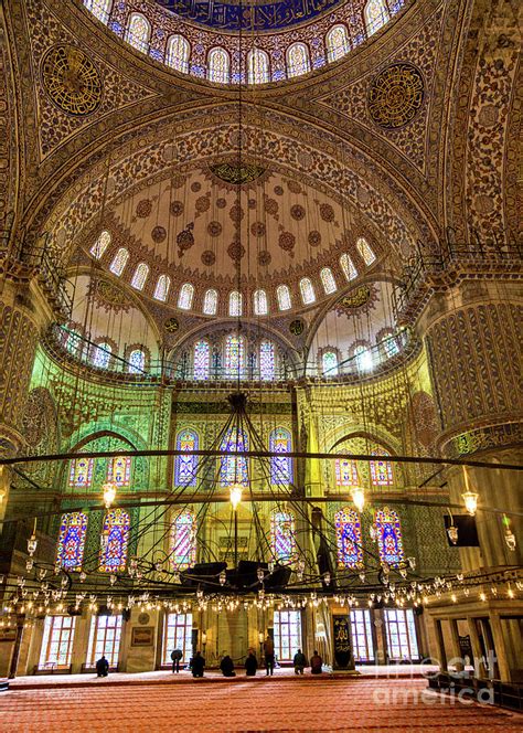 Sultan Ahmed Mosque Interior Blue Mosque Photograph by Rene Triay ...