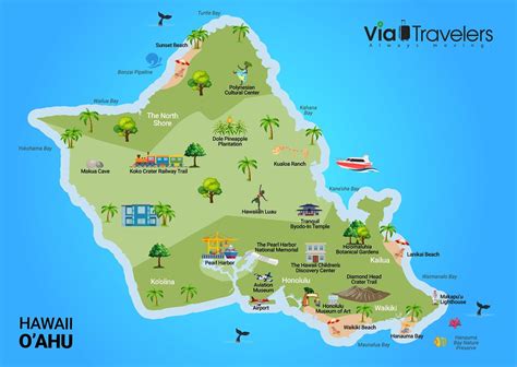 Map of Oahu, Hawaii Tourist Attractions | If you use this ph… | Flickr