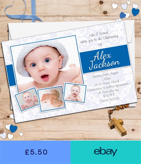 18+ Christening Invitation Blank Template For Baby Boy | karlinhacolucci