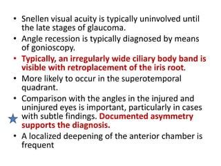 Angle recession glaucoma | PPT | Free Download