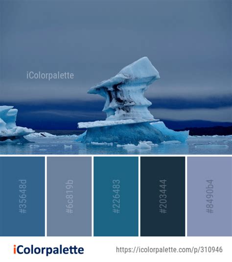 Color Palette Ideas from Iceberg Arctic Ocean Sea Ice Image | Color ...