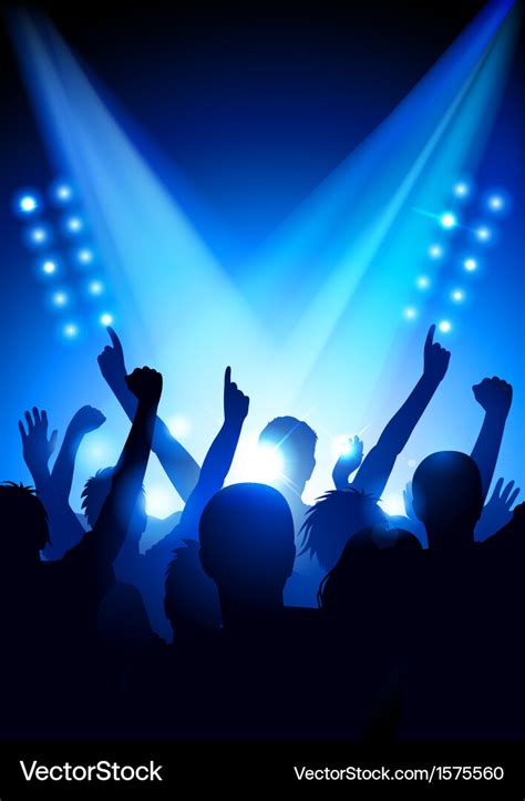 Crowd at concert Royalty Free Vector Image - VectorStock