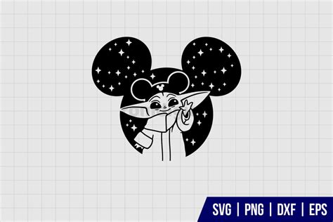 Cute Baby Yoda Svg, Baby Yoda Star Wars Svg, Mouse Ear Svg ...