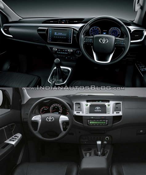 Toyota Hilux Revo vs Toyota Hilux Vigo interior old vs new