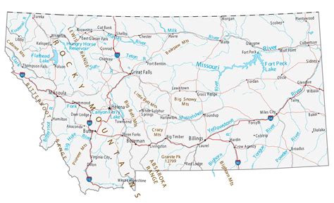 Montana Printable Map