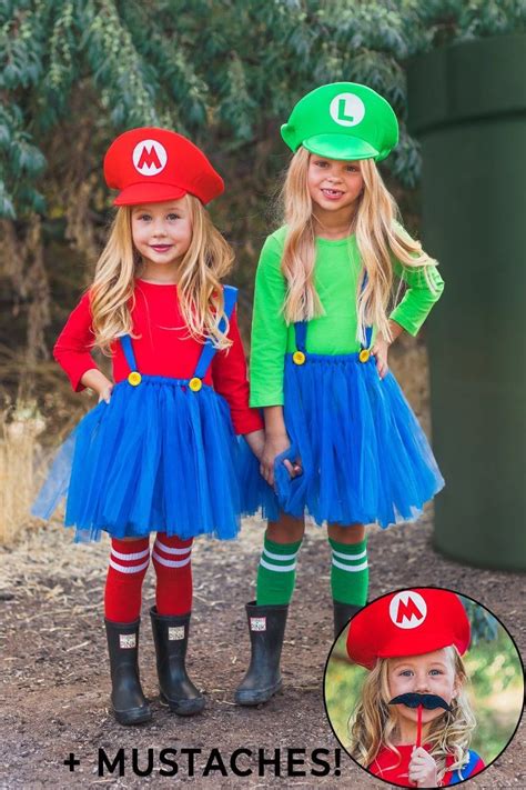 Mario & Luigi Costumes - 4 Piece Set in 2020 | Mario and luigi costume ...