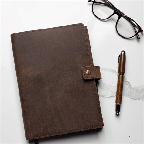 Refillable Leather Journal - Premium Lined A5 Writing Notebook Cover ...