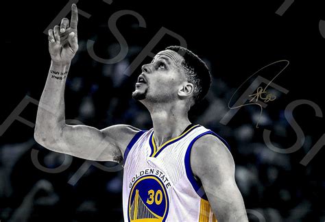 Steph Curry Autograph Replica Poster Print Golden State | Etsy