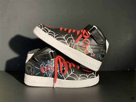 Custom Hand Painted SpiderVerse Nike AF1 : r/Customsneakers