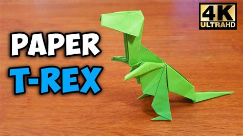 How To Make an Origami T-Rex - YouTube | Origami t rex, Paper crafts ...