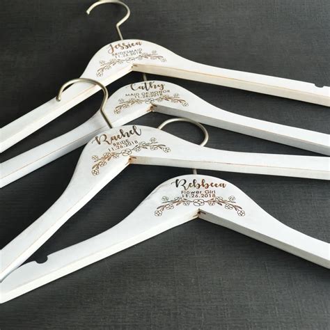 Personalized Wedding Hanger Rustic Bridal Dress Hanger, Bridesmaid Maid ...