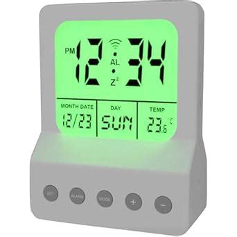 Meridian Electric 10260 Digital Alarm Clock with LED Night Light, White ...