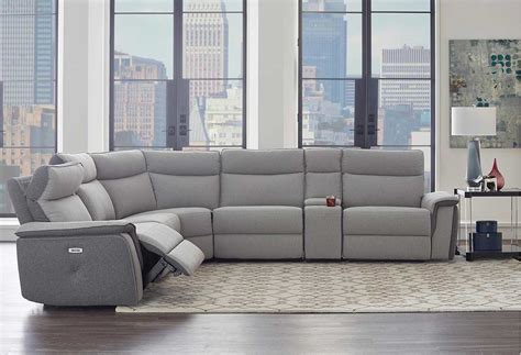 Power Recliner Sectional Fabric sofa HE259 | Leather Sectionals