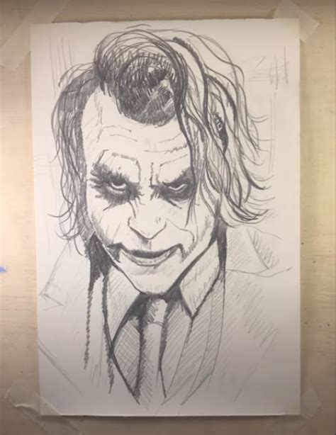 Pencil Sketch - How to draw a JOKER || EASY DRAWING || Step by Step ...