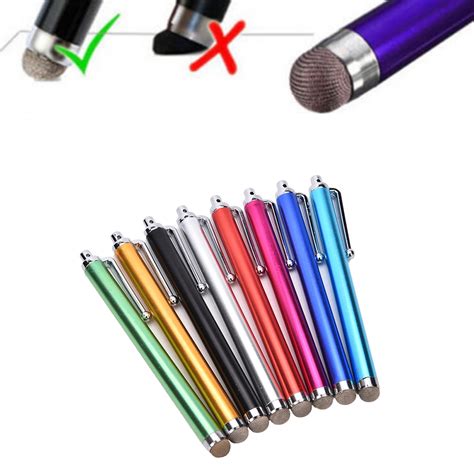 11.2cm Metal Mesh Fine Point Round Thin Tip Capacitive Stylus Pen ...