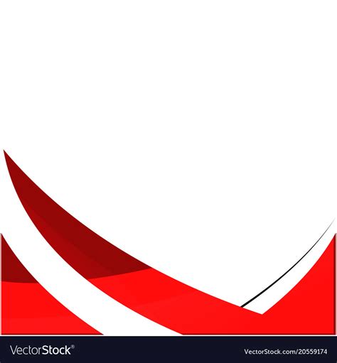 Abstract red line color white background im Vector Image