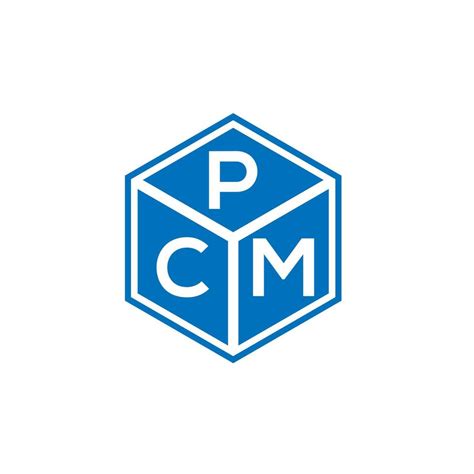 PCM letter logo design on black background. PCM creative initials ...