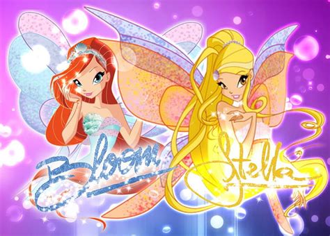 Bloom n Stella, dress, blond, bloom, wing, stella, winx, long hair ...