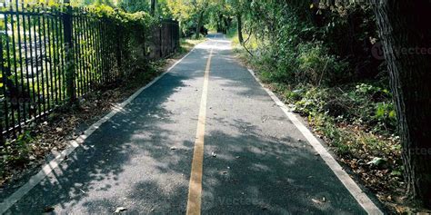 bike trail or path and trees 7710109 Stock Photo at Vecteezy