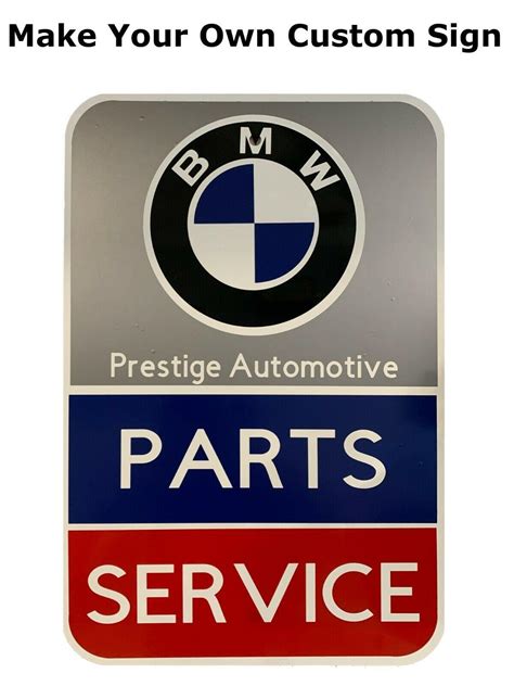 BMW Sign Custom Shop, Mancave, Garage Decor 12" x 18" Aluminum 0.40 ...