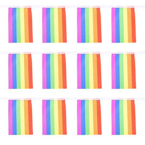 British Bunting Flags Party Decoration Rainbow String Emblems outside ...