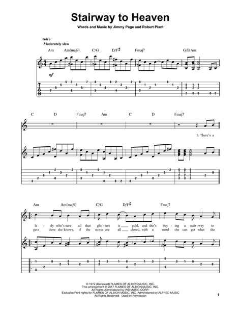 Stairway To Heaven by Led Zeppelin - Solo Guitar - Guitar Instructor