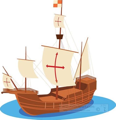 Boats and Ships Clipart-santa maria boat clipart