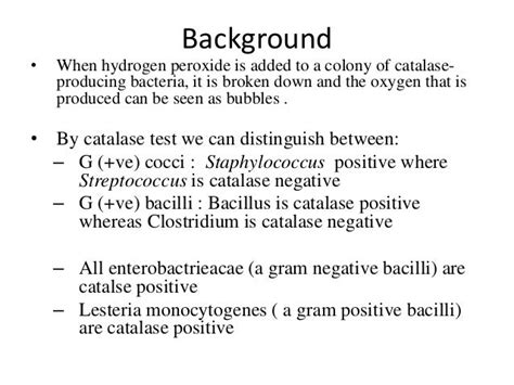 Catalase test