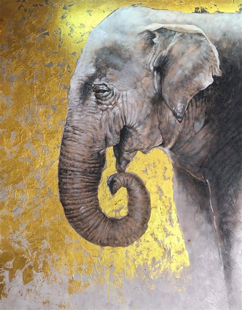 Elephant Painting On Canvas