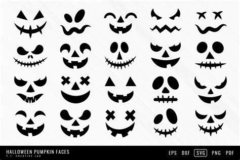 Pumpkin Face Svg Jack O Lantern Faces Halloween Pumpkins Faces Pumpkin ...